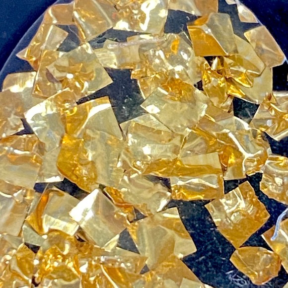 Oval Stud Earrings Black Enamel Framing Gold Tone Chip Inlay Clip On - Picture 7 of 7